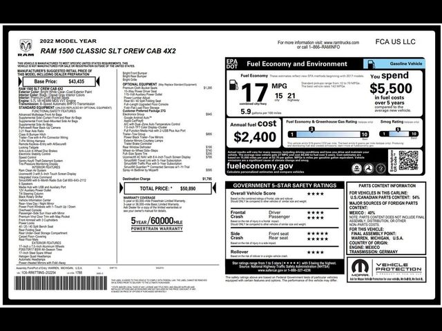 2022 Ram 1500 Classic SLT