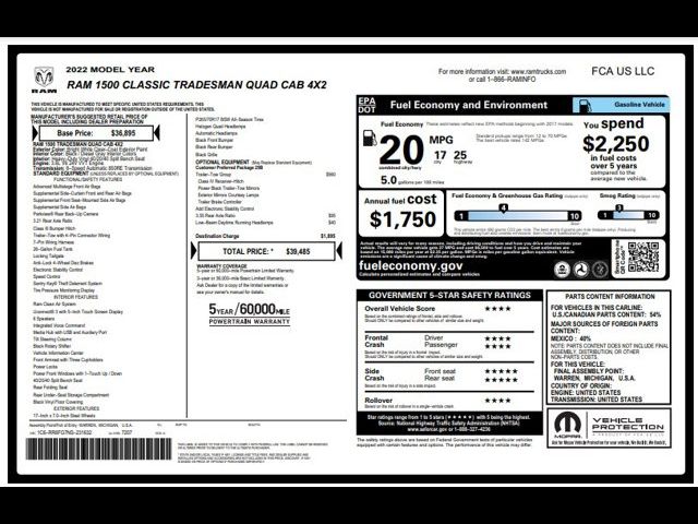 2022 Ram 1500 Classic Tradesman