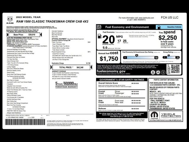 2022 Ram 1500 Classic Tradesman