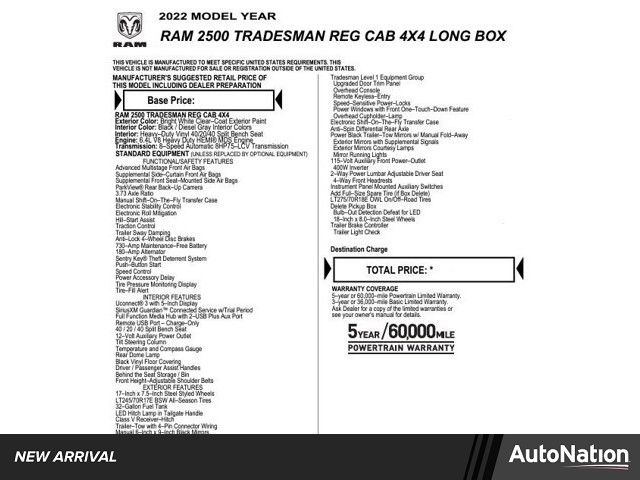 2022 Ram 2500 Tradesman