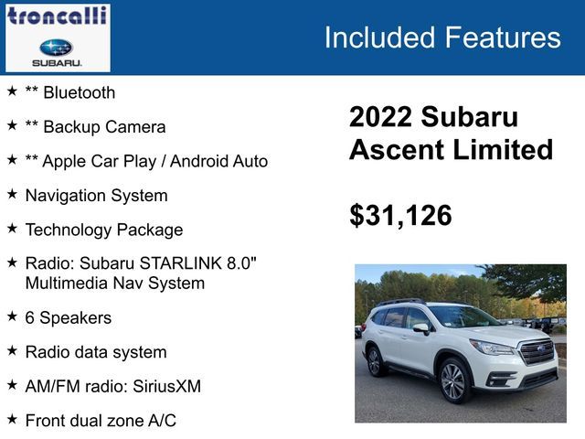 2022 Subaru Ascent Limited