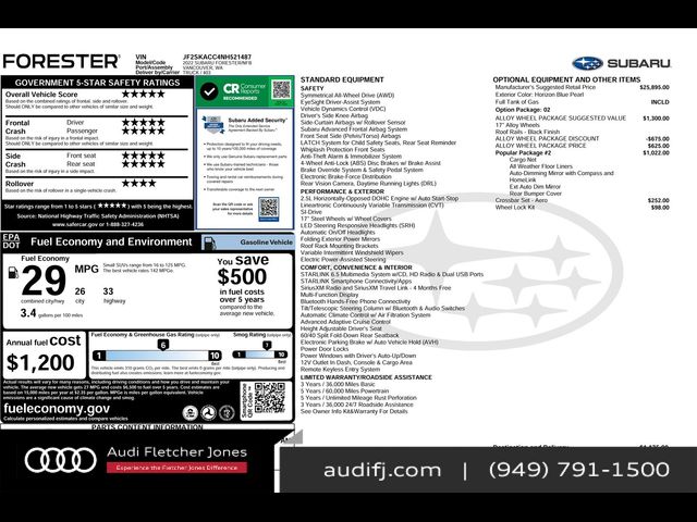 2022 Subaru Forester Base