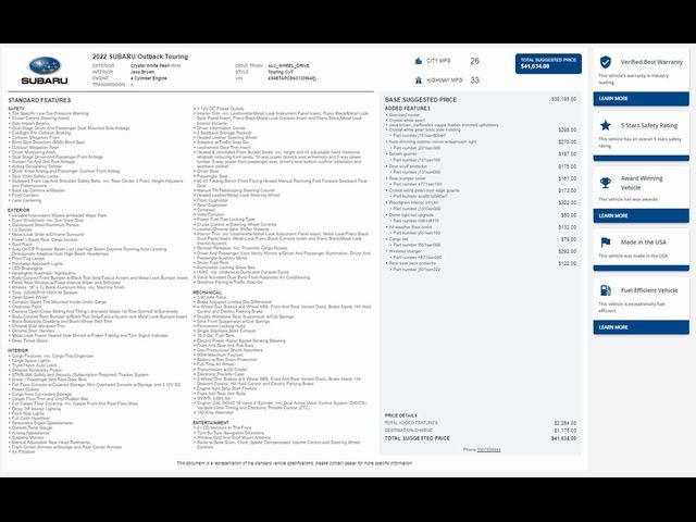 2022 Subaru Outback Touring