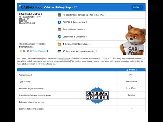 2022 Tesla Model 3 Base