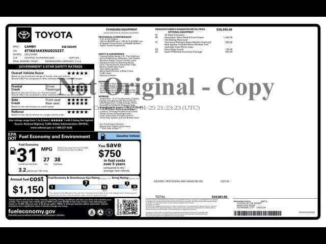 2022 Toyota Camry XSE