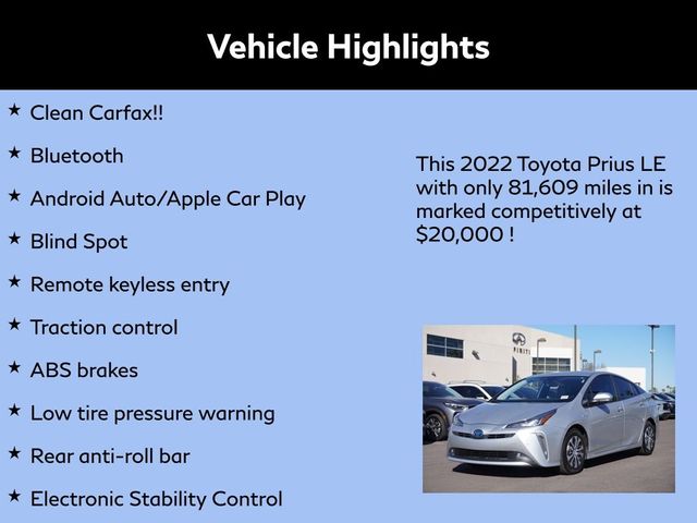 2022 Toyota Prius LE