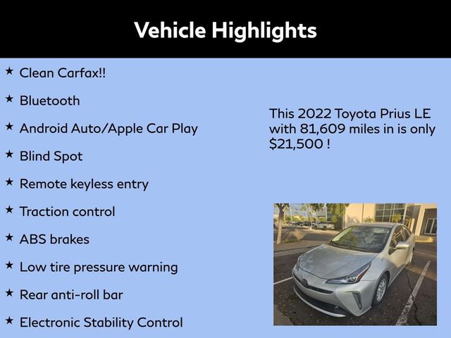 2022 Toyota Prius LE