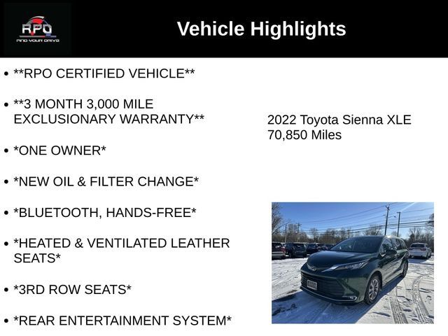 2022 Toyota Sienna XLE