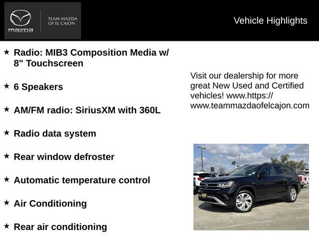 2022 Volkswagen Atlas 3.6L V6 SE Technology