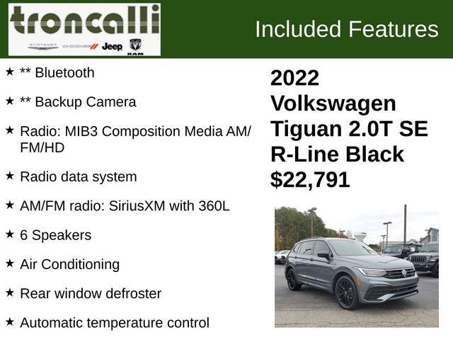 2022 Volkswagen Tiguan SE R-Line Black