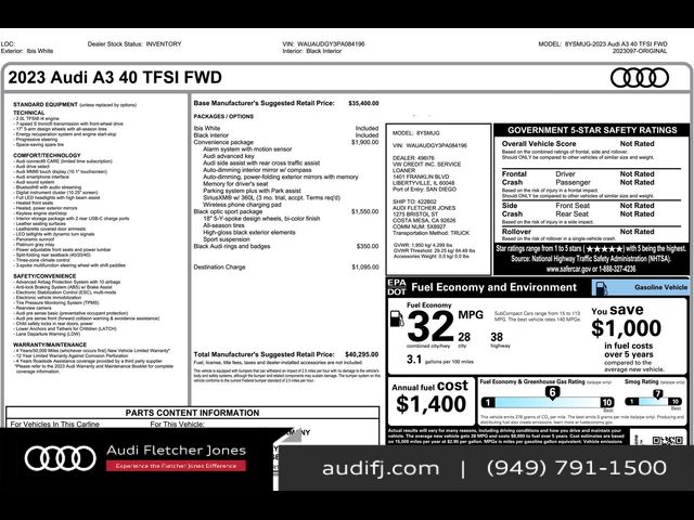 2023 Audi A3 Premium