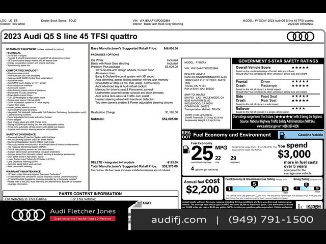 2023 Audi Q5 S Line Premium Plus