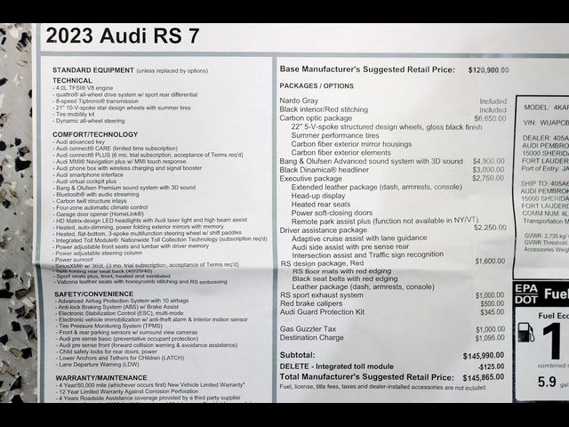 2023 Audi RS 7 Base