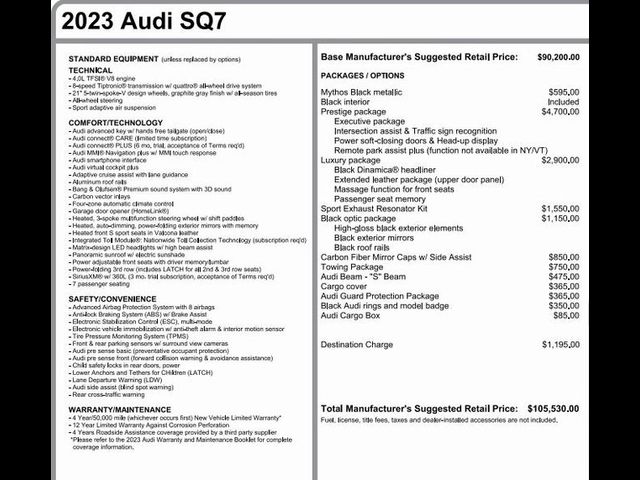 2023 Audi SQ7 Prestige