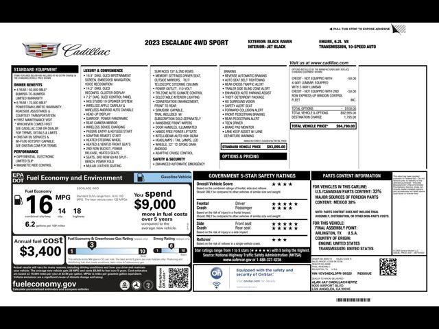 2023 Cadillac Escalade 4WD Sport