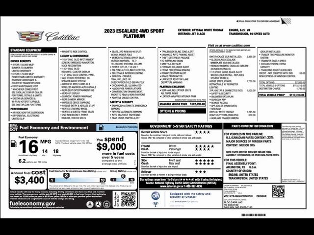 2023 Cadillac Escalade 4WD Sport Platinum