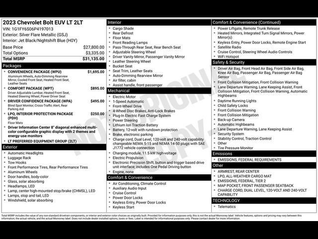2023 Chevrolet Bolt EUV LT
