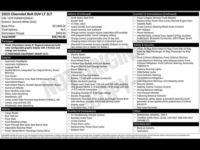 2023 Chevrolet Bolt EUV LT