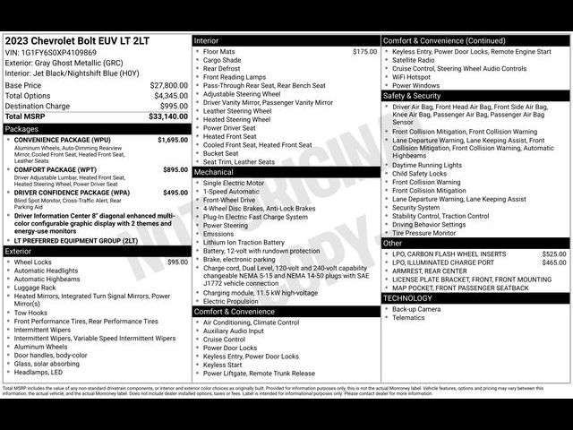 2023 Chevrolet Bolt EUV LT