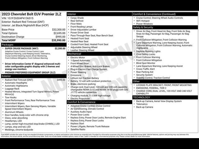 2023 Chevrolet Bolt EUV Premier