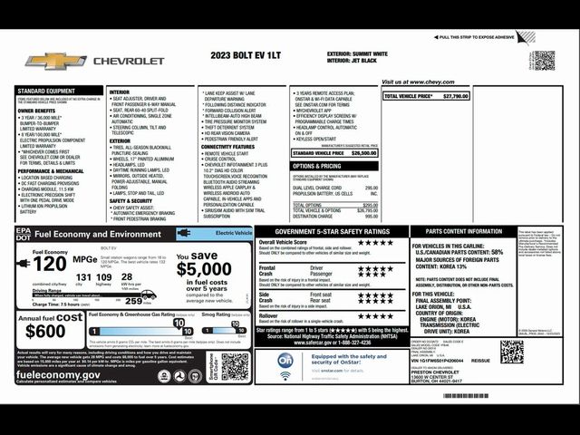 2023 Chevrolet Bolt EV 1LT