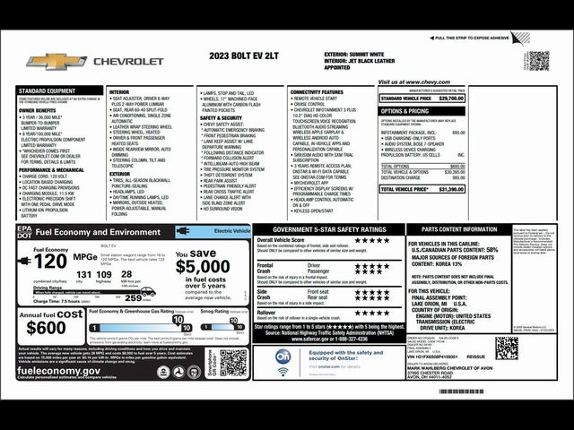 2023 Chevrolet Bolt EV 2LT