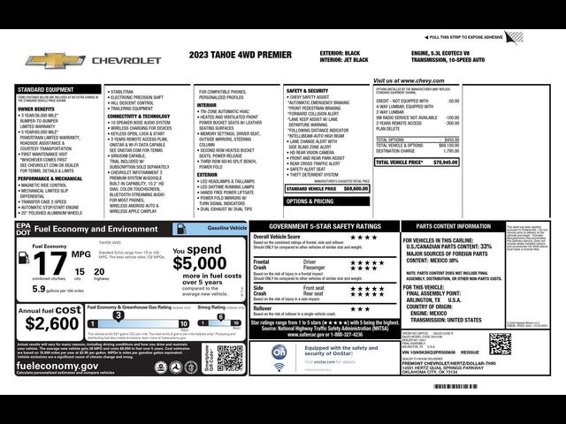 2023 Chevrolet Tahoe Premier