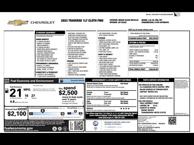 2023 Chevrolet Traverse LT Cloth