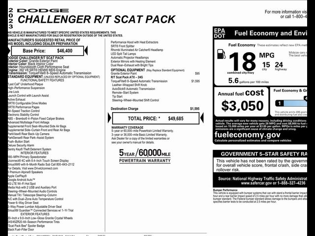 2023 Dodge Challenger R/T Scat Pack