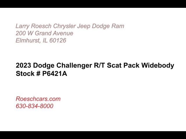 2023 Dodge Challenger R/T Scat Pack Widebody