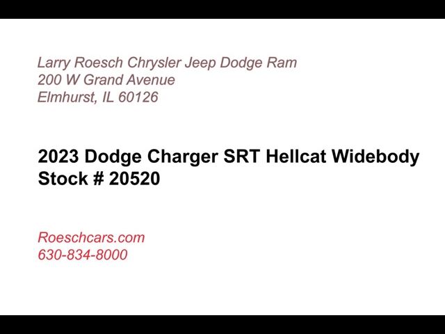 2023 Dodge Charger SRT Hellcat Widebody Jailbreak