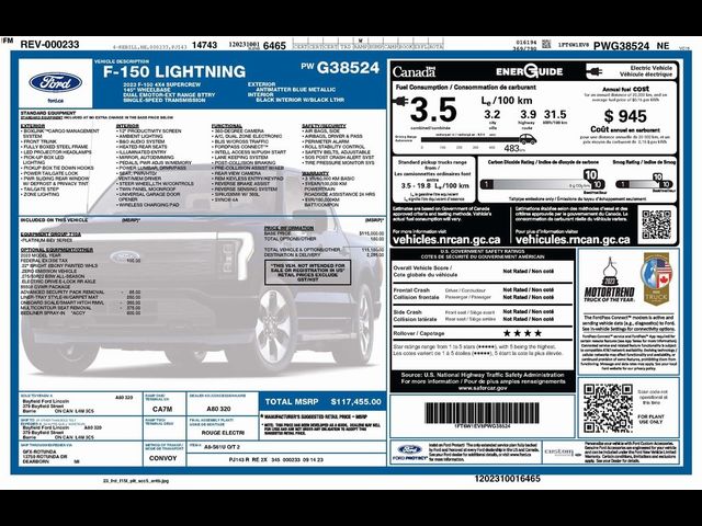 2023 Ford F-150 Lightning Platinum