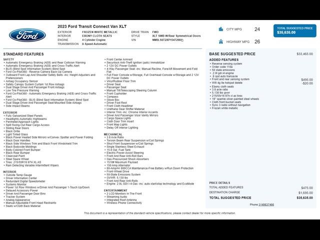 2023 Ford Transit Connect XLT