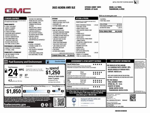 2023 GMC Acadia SLE