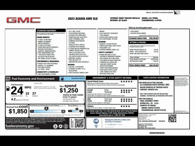 2023 GMC Acadia SLE