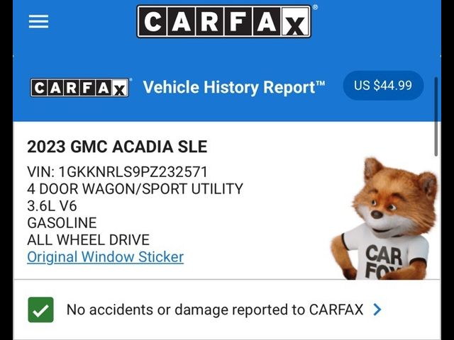 2023 GMC Acadia SLE
