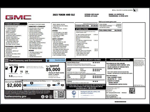 2023 GMC Yukon SLE