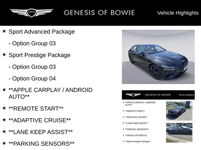 2023 Genesis G70 3.3T