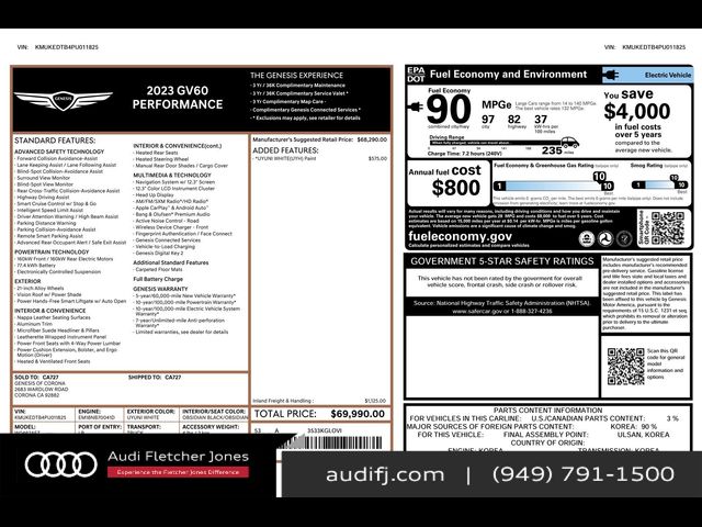 2023 Genesis GV60 Performance