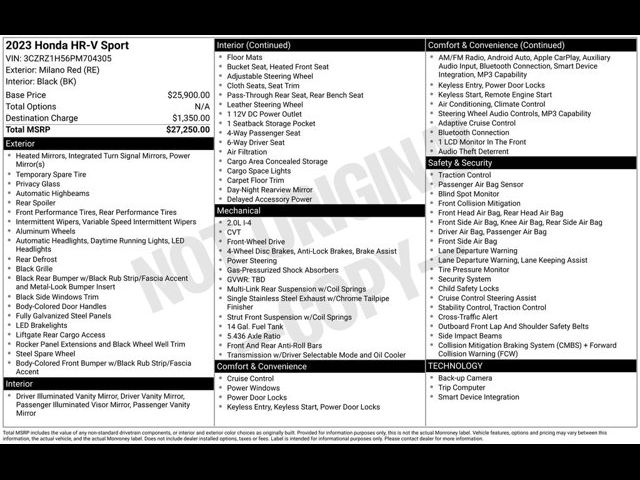 2023 Honda HR-V Sport