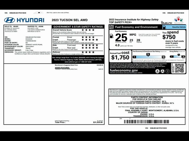 2023 Hyundai Tucson SEL