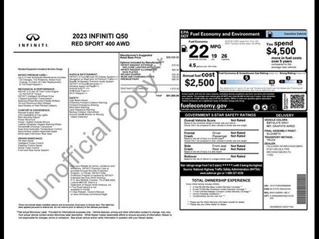 2023 INFINITI Q50 Red Sport 400