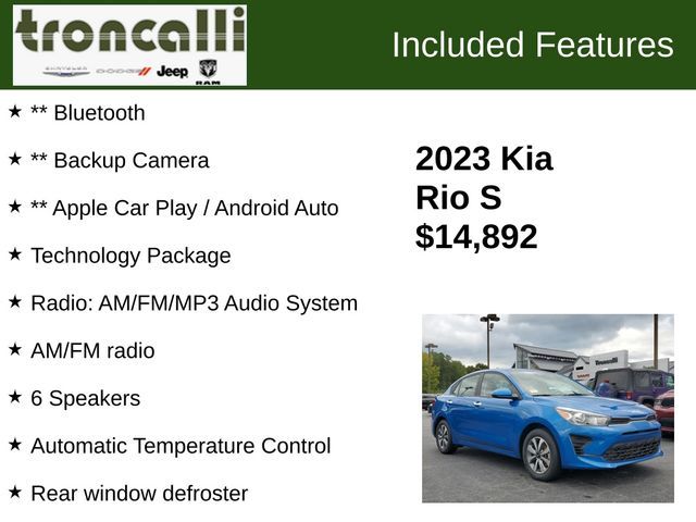 2023 Kia Rio S