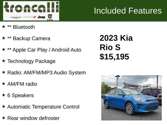 2023 Kia Rio S