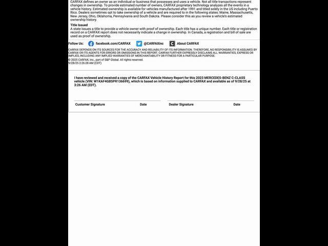 2023 Mercedes-Benz C-Class 300