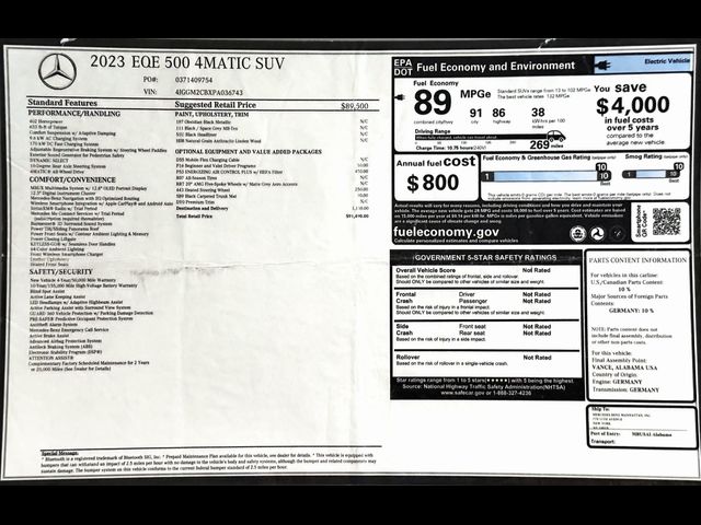 2023 Mercedes-Benz EQE EQE 500