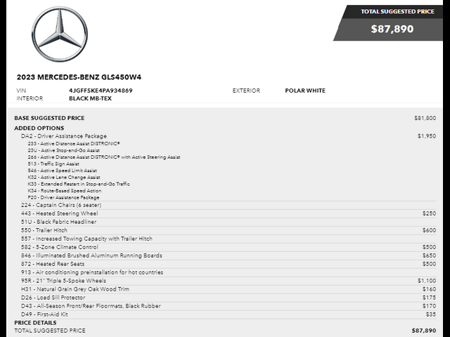 2023 Mercedes-Benz GLS 450