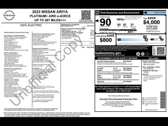 2023 Nissan ARIYA PLATINUM+