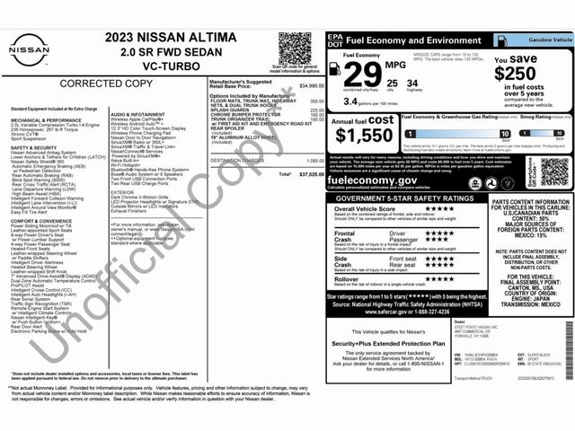 2023 Nissan Altima 2.0 SR