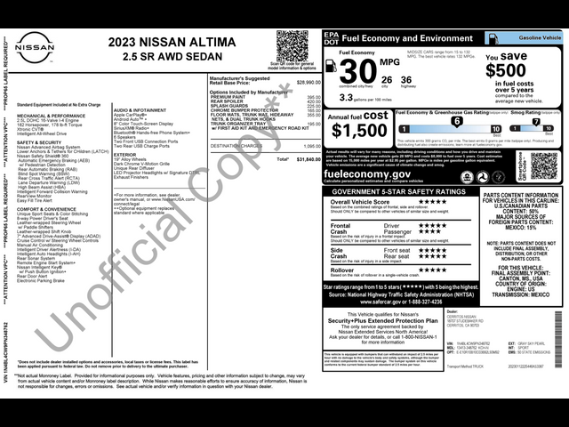 2023 Nissan Altima 2.5 SR